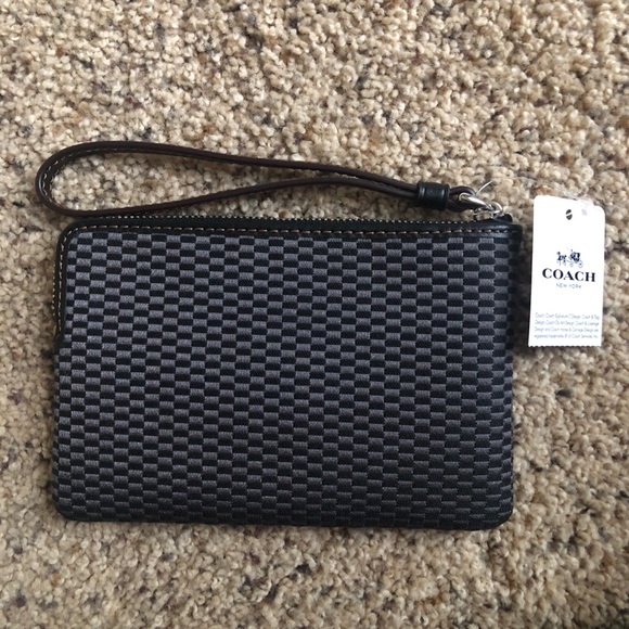 Coach Wristlet Legacy Jacquard Small grey/black - Picture 3 of 6